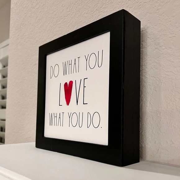 Rae Dunn Wood Sign DO WHAT YOU L♥️VE WHAT YOU DO - Picture 6 of 12